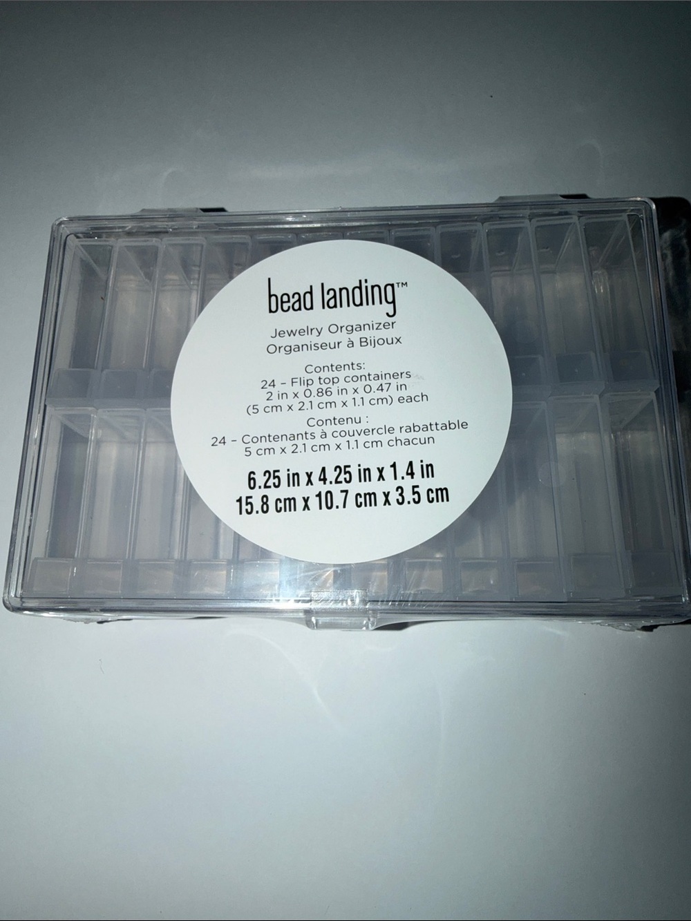 Bead landing jewelry organizer